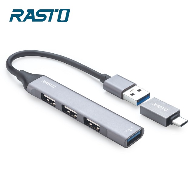 E-books RASTO RH7 USB3.0 鋁合金四孔HUB集線器