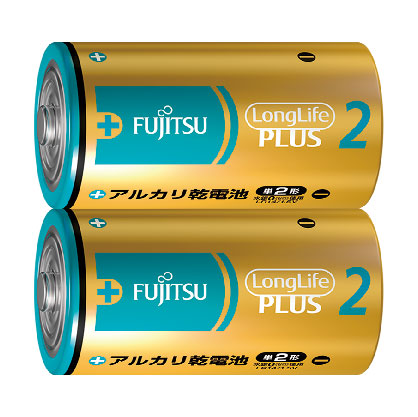 Fujitsu 2號鹼性電池(日本長效)2入熱縮包
