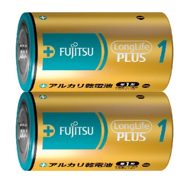 Fujitsu 1號鹼性電池(日本長效)2入熱縮包