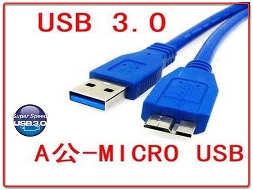 USB3.0 A公:Micro B公 60公分